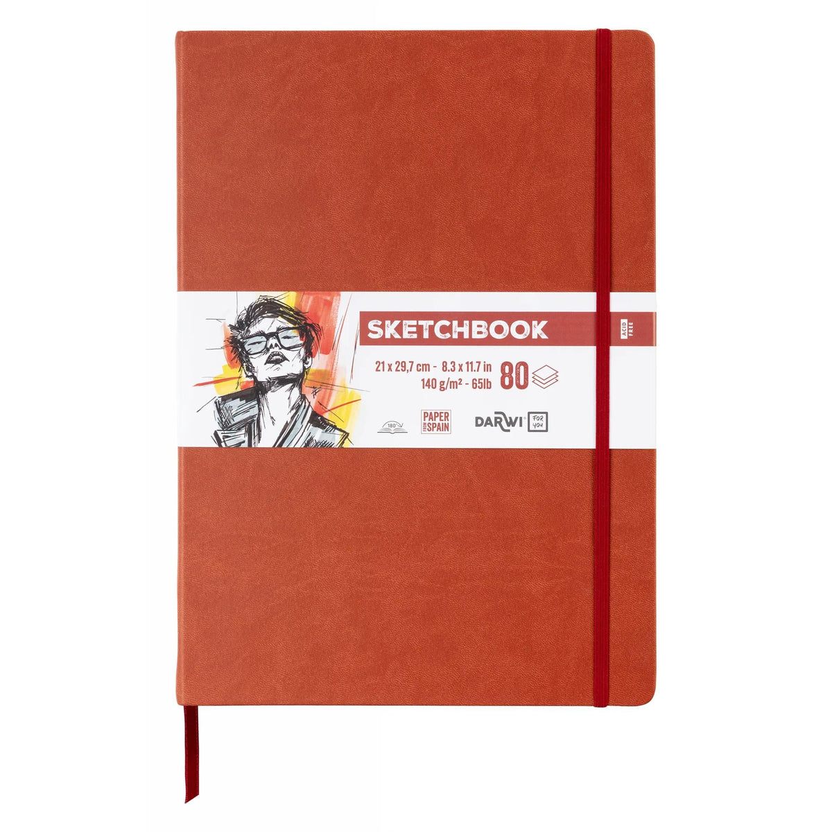 DARWI Skizzenbuch Terracotta A4 140 g 80 Blatt