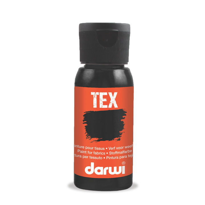 DARWI TEX Textilfarbe 50 ml – 100 schwarz