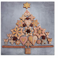 Decoupage-Serviette mit Lebkuchen-Tannenbaum Motiv für Weihnachtsdeko | ARTMIE