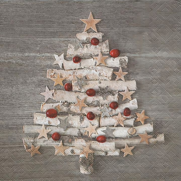 Decoupage-Serviette mit natürlichem Weihnachtsbaum-Motiv für Bastelprojekte | ARTMIE