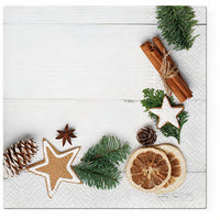 Decoupage-Serviette mit natürlichem Weihnachtsrahmen-Motiv | ARTMIE