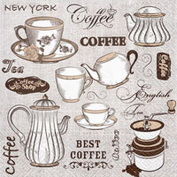 Decoupage-Serviette mit Kaffeemotiv für Bastelarbeiten | ARTMIE