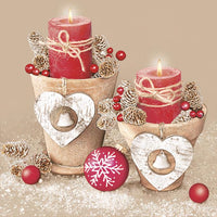 Decoupage-Serviette mit weihnachtlichem Kerzenmotiv für Bastelprojekte | ARTMIE