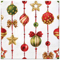 Weihnachtliche Decoupage-Serviette mit Ornamenten für Bastelprojekte | ARTMIE