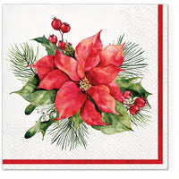 Decoupage-Serviette mit Weihnachtsstern-Motiv für Bastelprojekte | ARTMIE
