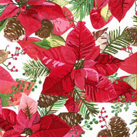 Decoupage-Serviette mit Weihnachtsstern und Tannenzapfen für Bastelprojekte | ARTMIE