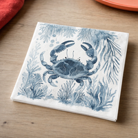 Decoupage-Servietten mit Meerestiere-Motiven – Krabbe