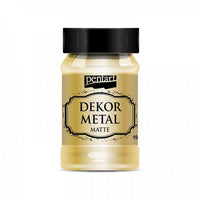 Pentart Dekofarbe 100 ml – Metallic matt | verschiedene Farben