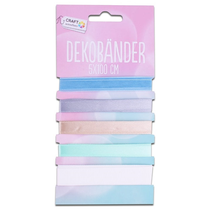 Dekoband Craft Sensations 100 cm - 5 St. | verschiedene Farben | 1er Packung