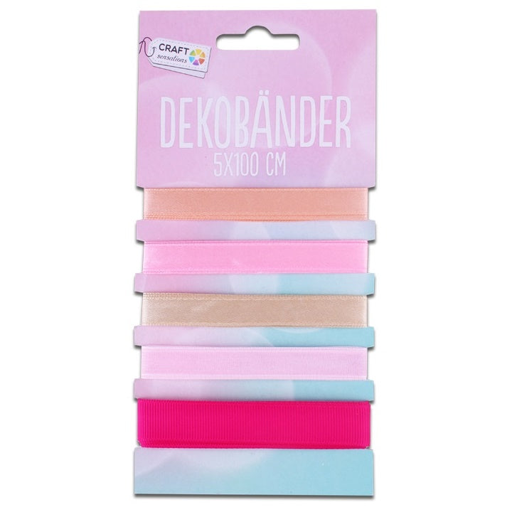 Dekoband Craft Sensations 100 cm - 5 St. | verschiedene Farben | 2er Packung