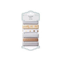 DP Craft Dekobänder-Set - 6 x 2 m | verschiedene Motive | Neutrals