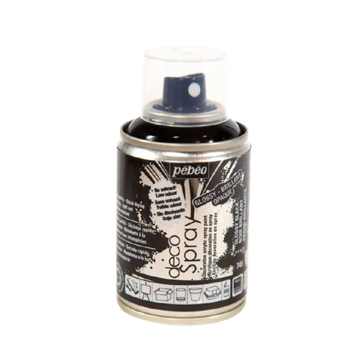 Pebeo Decospray Dekospray - 100 ml | verschiedene Farbtöne | glänzend schwarz