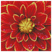 Diamond Painting Set mit Dahlien-Motiv auf Leinwand | ARTMIE