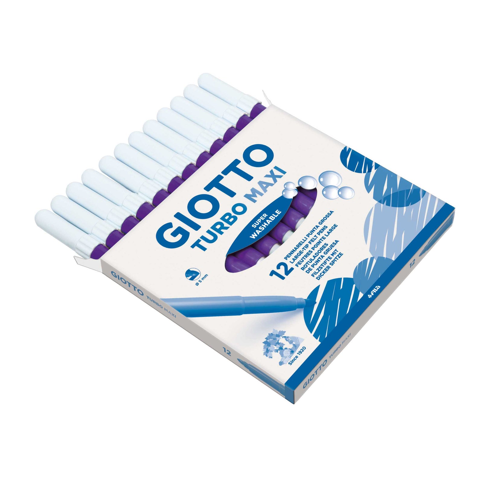 Dicke abwaschbare Filzstifte GIOTTO Turbo Maxi 5 mm – Violett