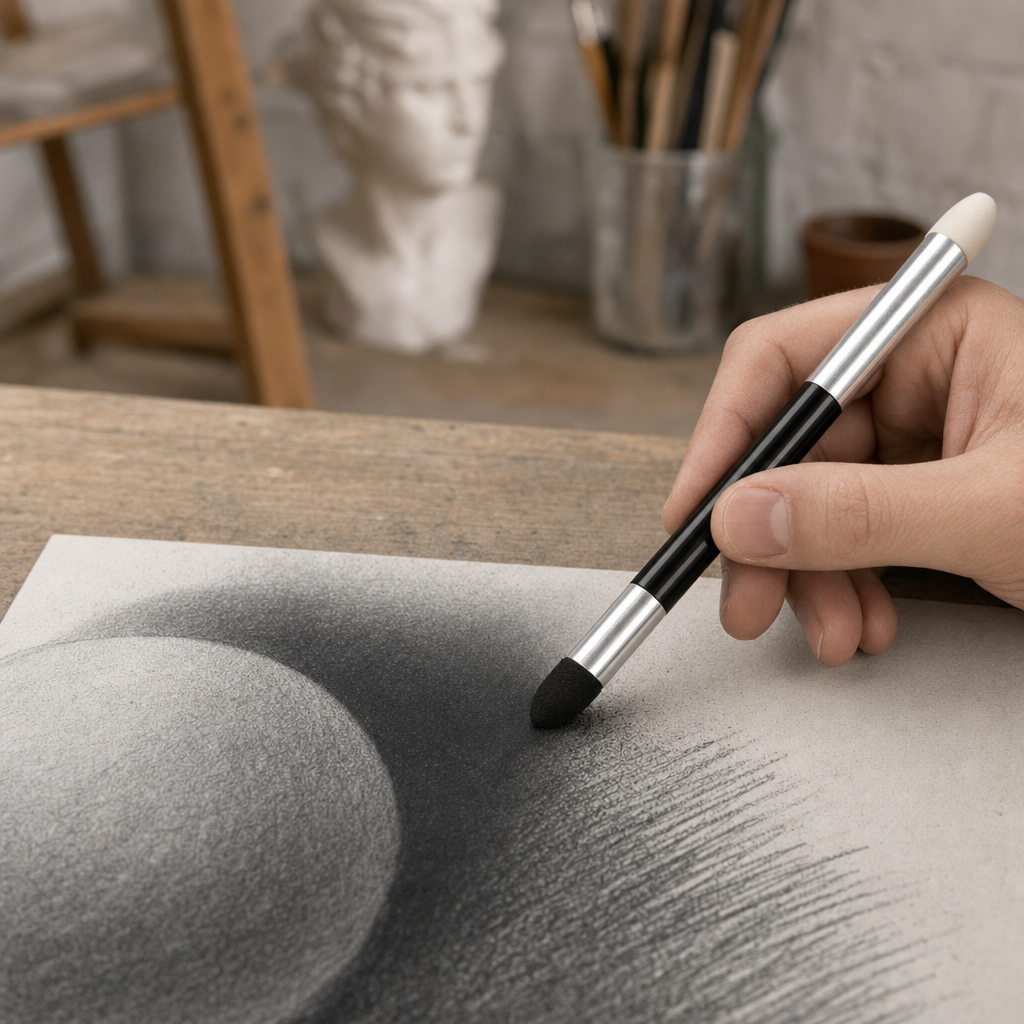 Doppelseitiger Zeichenwischer mit Schwamm und Filz
