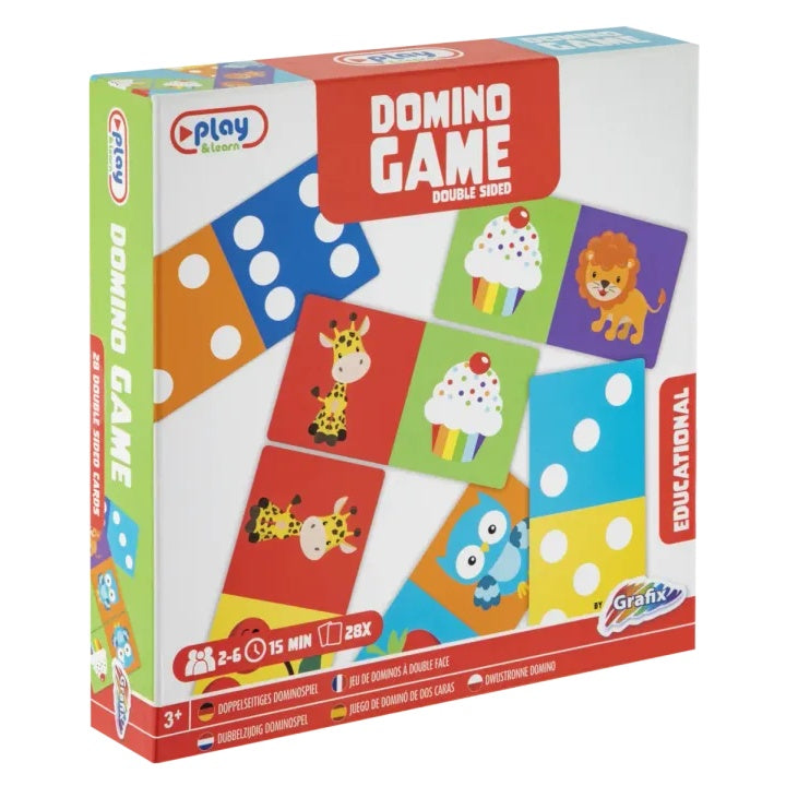 Doppelseitiges Domino-Spiel - 28 pädagogische Karten