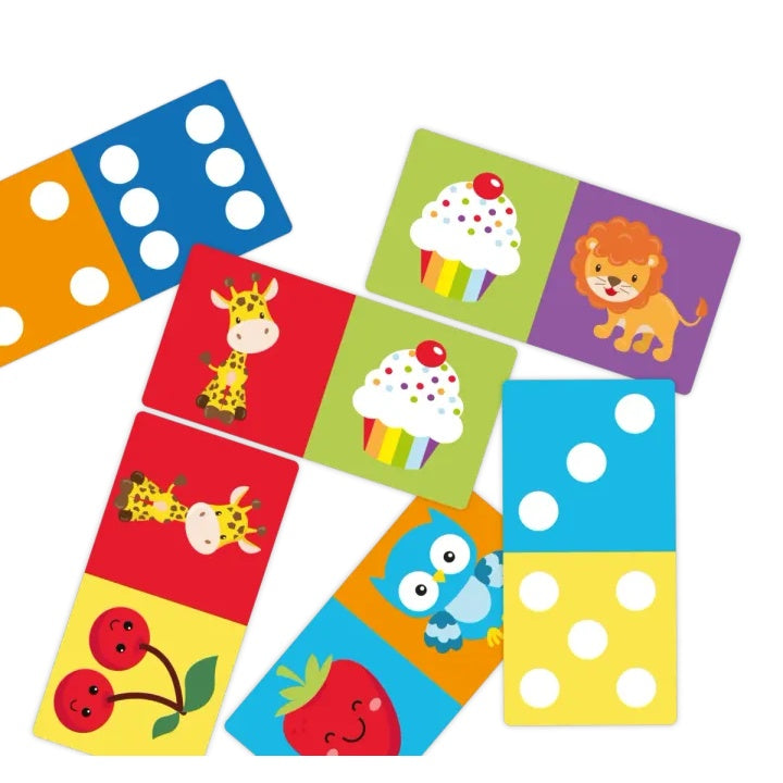 Doppelseitiges Domino-Spiel - 28 pädagogische Karten