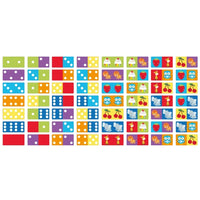 Doppelseitiges Domino-Spiel - 28 pädagogische Karten