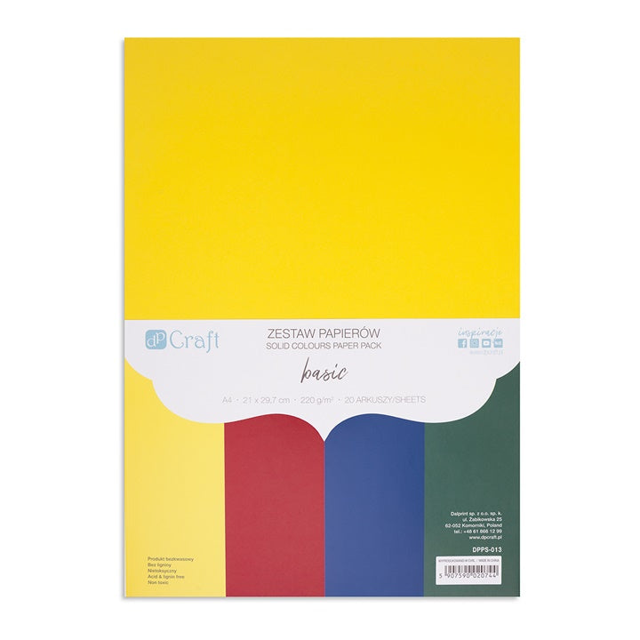 DP Craft Buntpapier-Set - 20 Blatt – basic