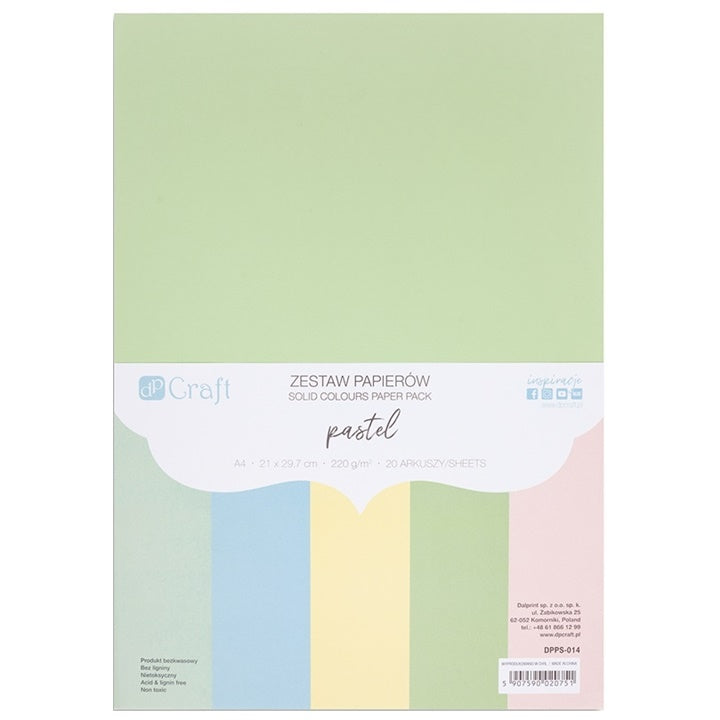 DP Craft Buntpapier-Set - 20 Blatt – pastel