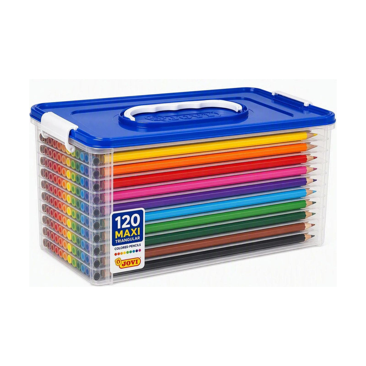Dreieckige Buntstifte für Kinder JOVI Maxi Box / 120 Stk 12 Farben
