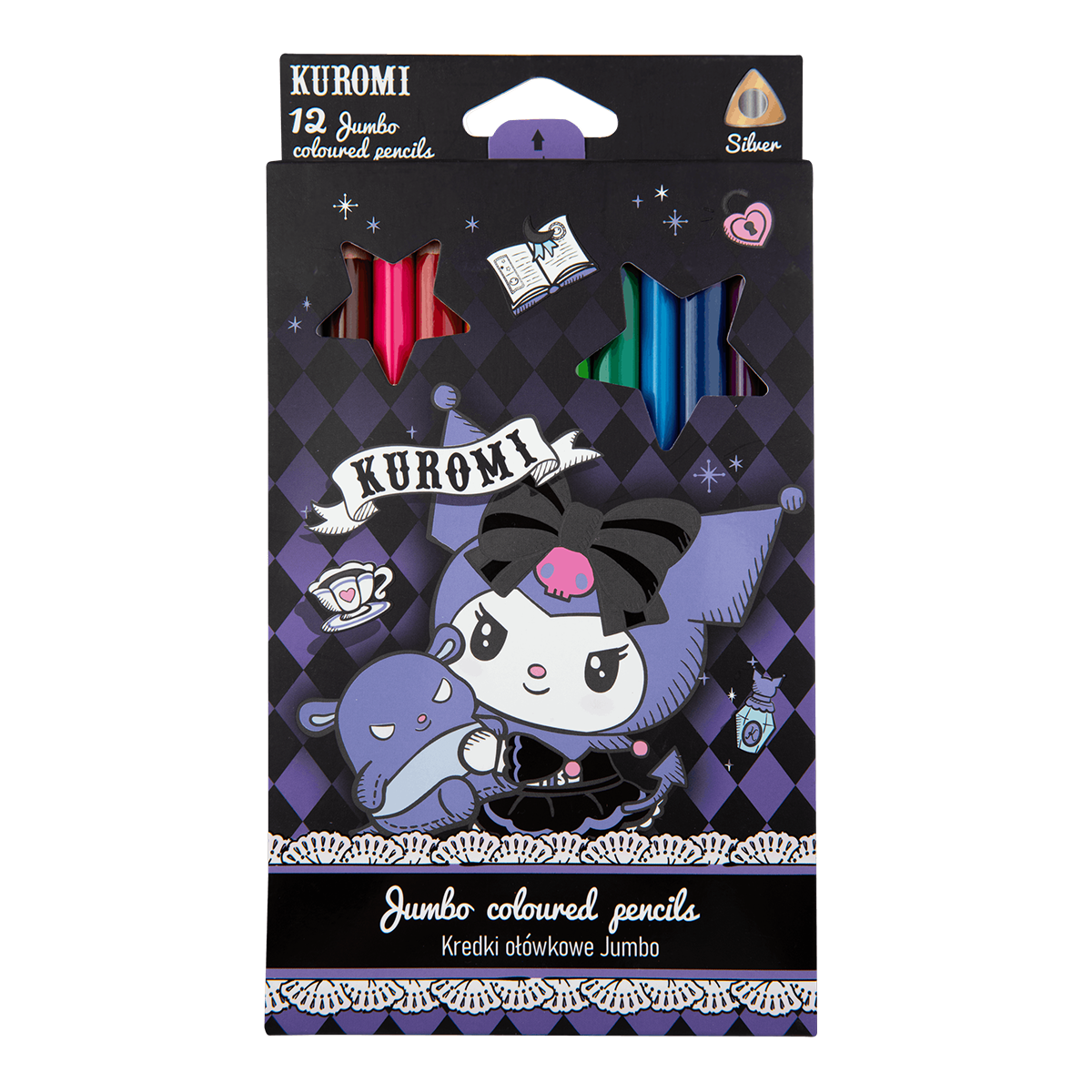 Dreikant-Buntstifte Colorino JUMBO Kuromi, 12 Farben
