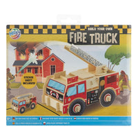 3D Holz-Steckbausatz mit Stickern | verschiedene Modelle | Feuerwehrauto