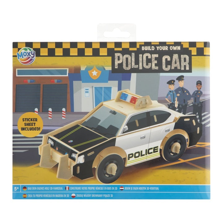 3D Holz-Steckbausatz mit Stickern | verschiedene Modelle | Policajné auto