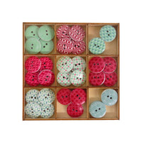 Holzknöpfe Craft Sensations 36 Stück | verschiedene Designs | Set 3