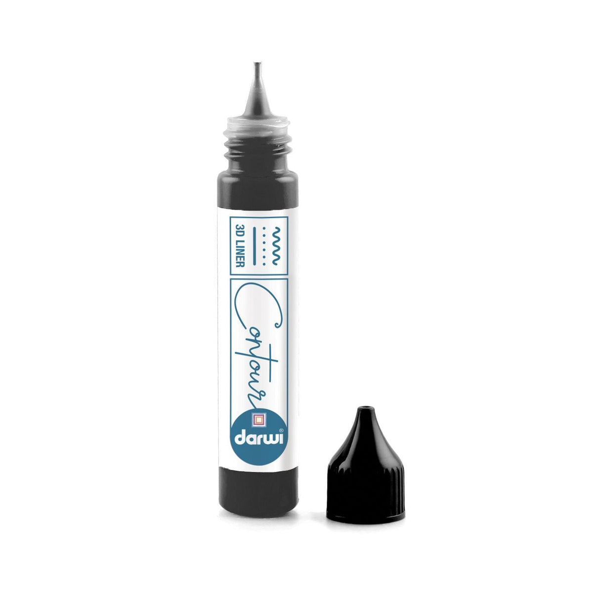 DARWI Konturenfarbe für Glasmalerei 30 ml – Black