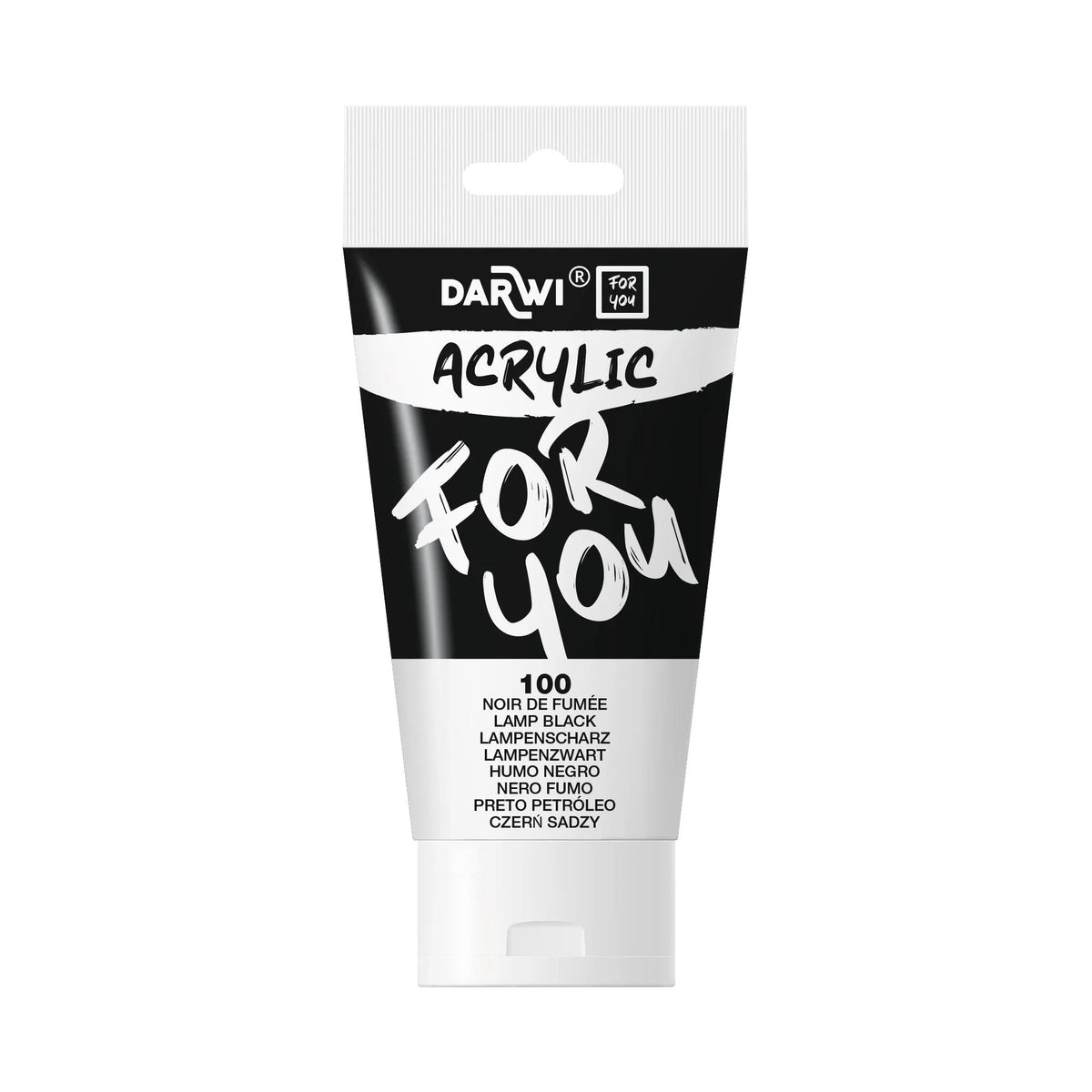 Acrylfarbe DARWI Acryl 75 ml – Schwarz
