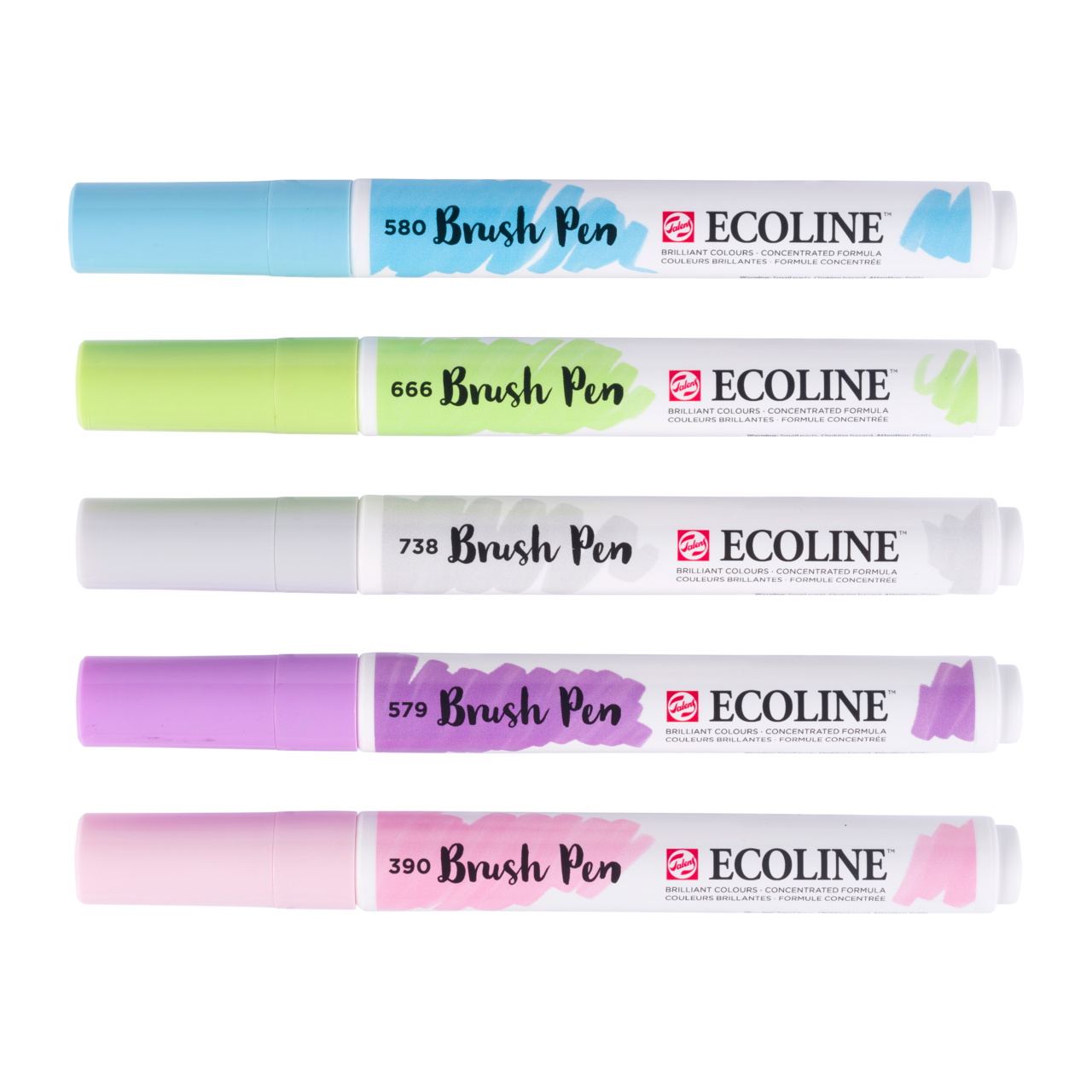ROYAL TALENS Ecoline Aquarell-Pinselstift-Set PASTEL - 5 Stk.