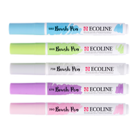 ROYAL TALENS Ecoline Aquarell-Pinselstift-Set PASTEL - 5 Stk.
