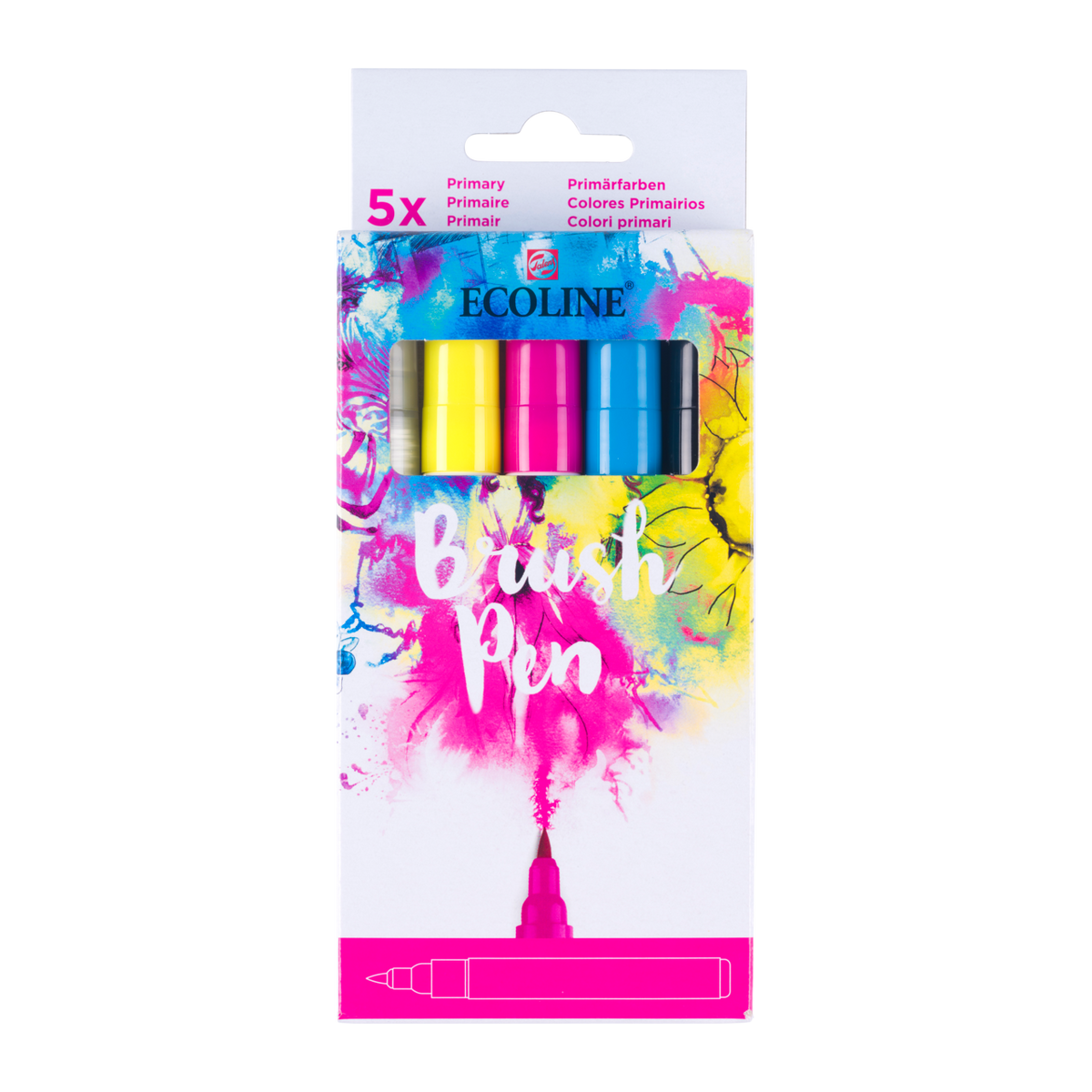 ROYAL TALENS Ecoline Aquarell-Pinselstifte-Set PRIMARY 5 Farben