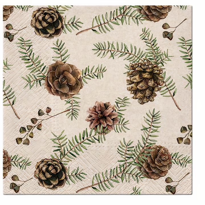 EKO Servietten für Decoupage mit Vintage Weihnachtswald Motiv | ARTMIE