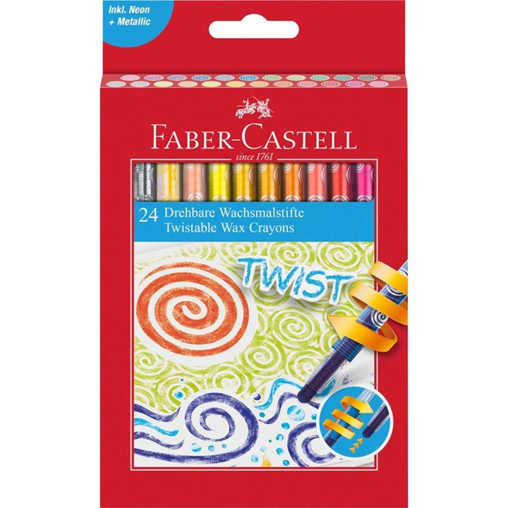 Faber-Castell ausdrehbare Wachsmalstifte Twist für Kinder | ARTMIE