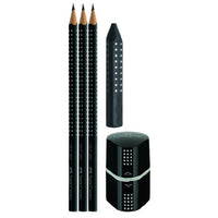 Faber-Castell Grip 2001 Bleistift-Set mit Radierer und Spitzer | ARTMIE