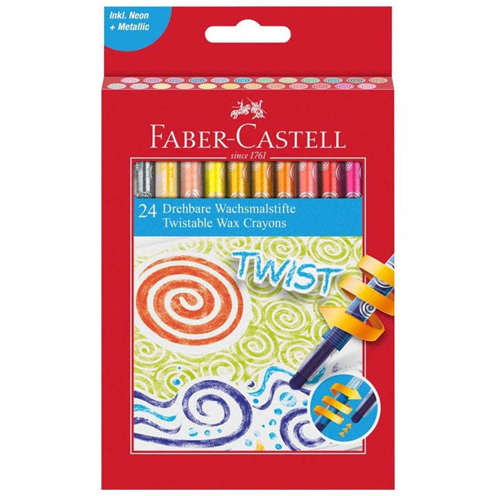 Faber-Castell ausdrehbare Wachsmalstifte Twist | verschiedene Sets | 24 ks