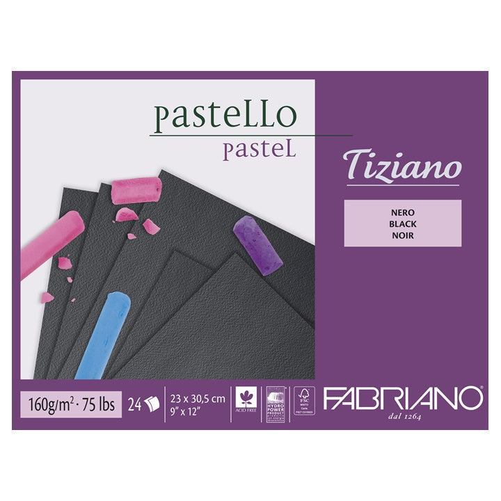 FABRIANO Tiziano Skizzenblock für Pastell in Schwarz | ARTMIE