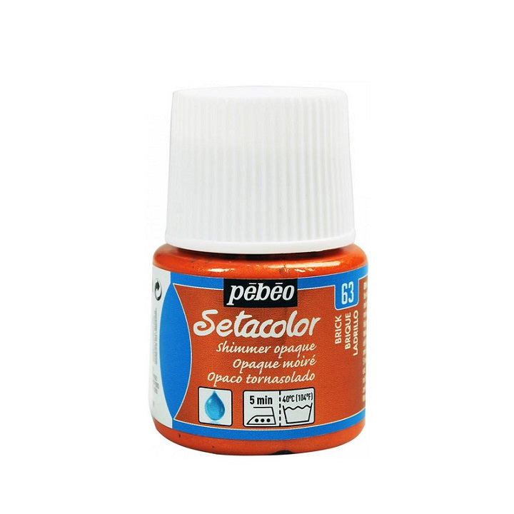 Pebeo Setacolor Opaque Shimmer Textilfarbe [metallisch] 45 ml – Brick