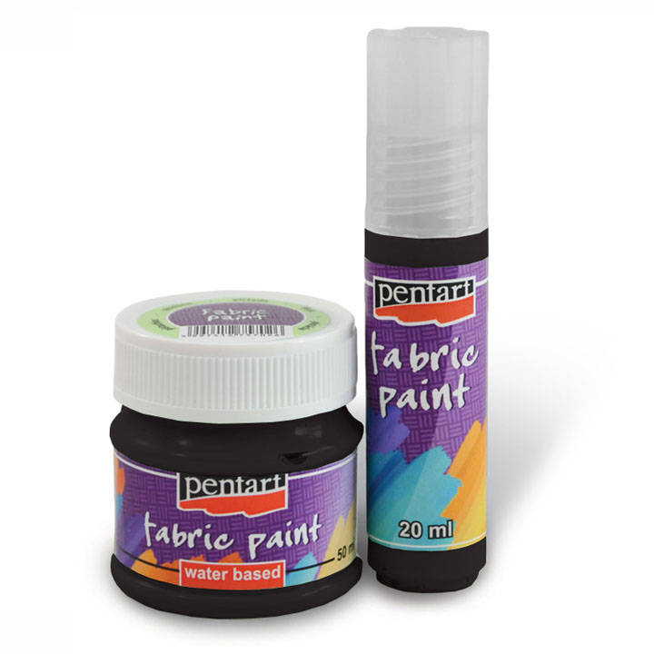 PENTART Textilfarbe - 20 ml | verschiedene Farben | 1869 - schwarz