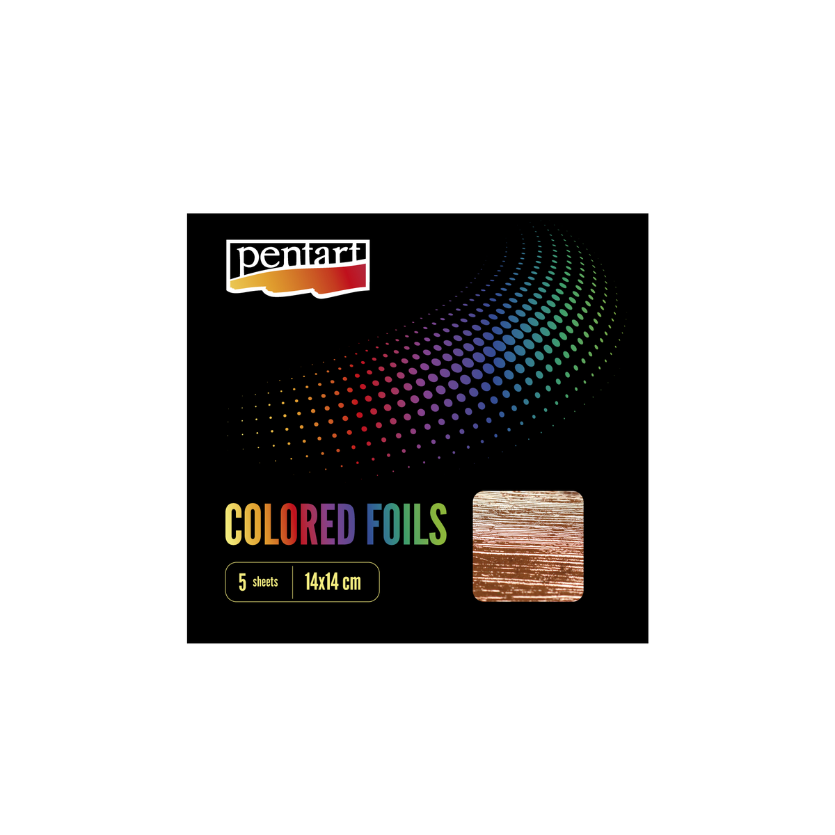 Farbiges Folienblatt 14x14 cm - 5 Gold – Rosa