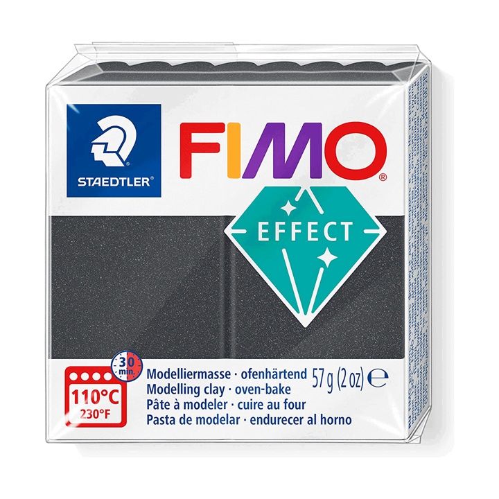 FIMO Effect Modelliermasse 57 g mit praktischer Unterteilung in 8 Portionen zum leichten Mischen.