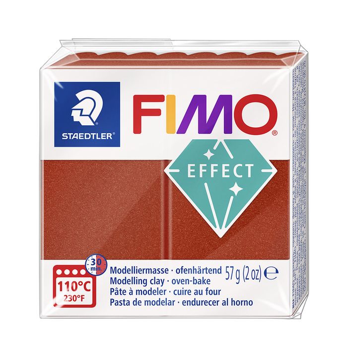 FIMO Effect Modelliermasse 57 g mit praktischer Unterteilung in 8 Portionen zum leichten Mischen.