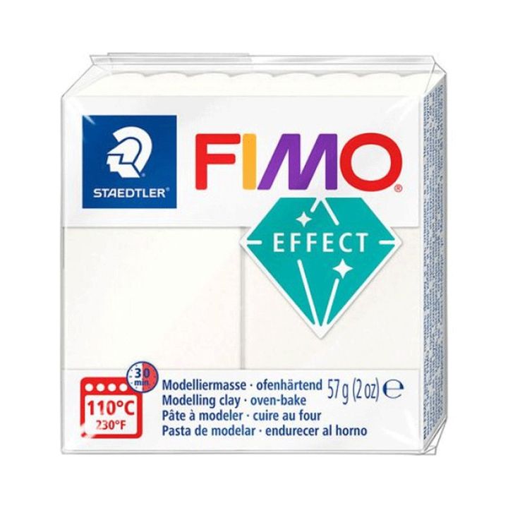 FIMO Effect Modelliermasse 57 g mit praktischer Unterteilung in 8 Portionen zum leichten Mischen.