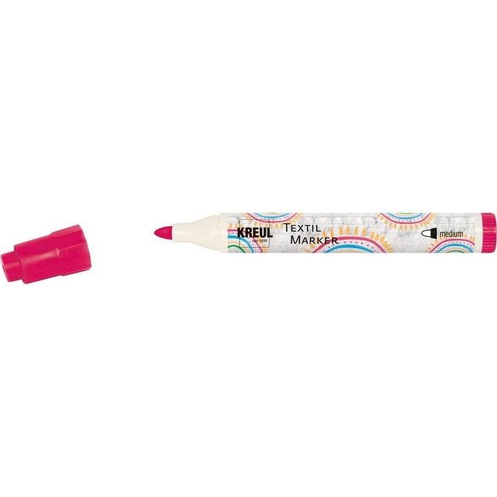 KREUL Textilmarker Medium | verschiedene Farbtöne | karmesinrot