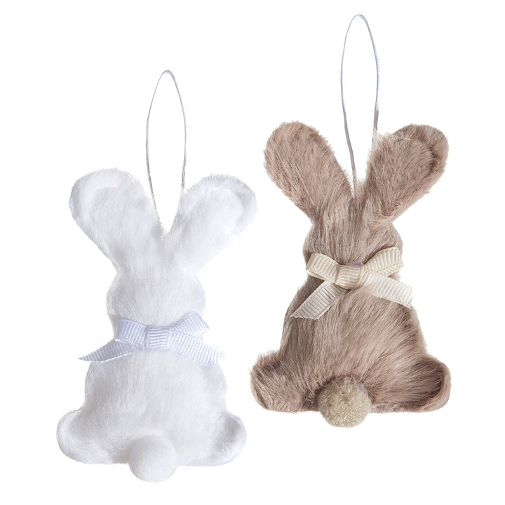 Flauschige Hasen-Anhänger 9 cm - 2er Set | verschiedene Farben — Bild 1