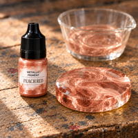 Flüssiges Metallic-Pigment für Harz 5 ml – Pfirsichrot (Peach Red)