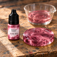 Flüssiges Metallic-Pigment für Harz 5 ml – Rosarot (Rose Red)
