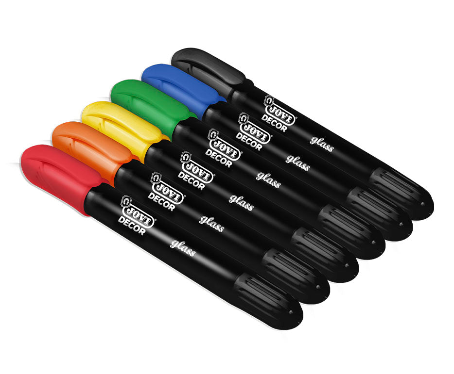 Gel-Wachsmalstifte für Glas JOVI Jovidecor Glass – 6 Stk.